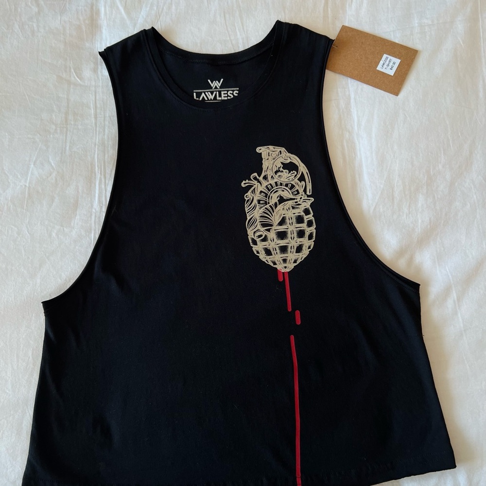 Lawless Black Graphic Tank Top